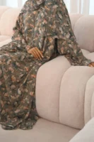 Vintage Garden Double Chiffon Abaya