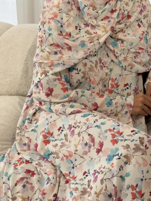 Petal Muse Double Chiffon Abaya
