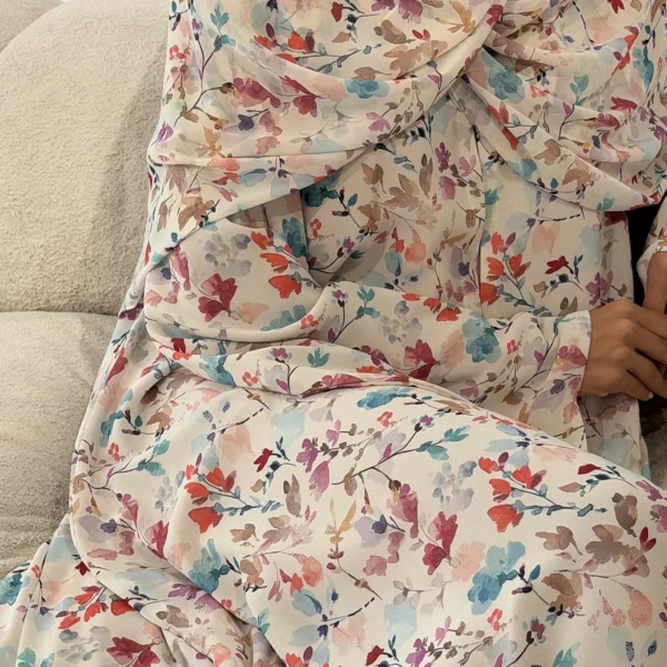 Petal Muse Double Chiffon Abaya