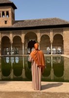 Breathable Stripe Knitted Summer Beach Abaya