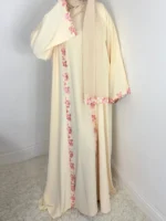 Rawdah Nida Lace Abaya set with inner slip dress
