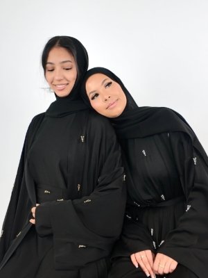 Embroidered Hand Beaded Abaya ONLY Kimono Style | Luxury Modest