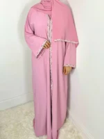 Rawdah Nida Lace Abaya