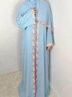 Rawdah Nida Lace Abaya set with inner slip dress