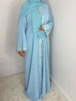 Rawdah Nida Lace Abaya set with inner slip dress