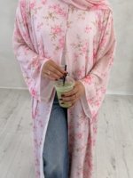 Soft Pink Floral Abaya