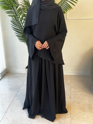 Asymmetrical top and skirt Coord set - Black