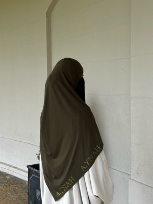Khaki Rhinestone Hijab