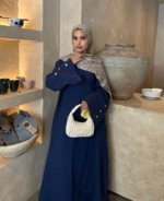 Cotton Abaya - Blue