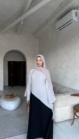 Two Tone Open Abaya