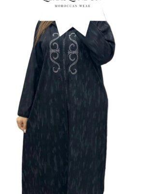black-moroccan-djellaba-women-front