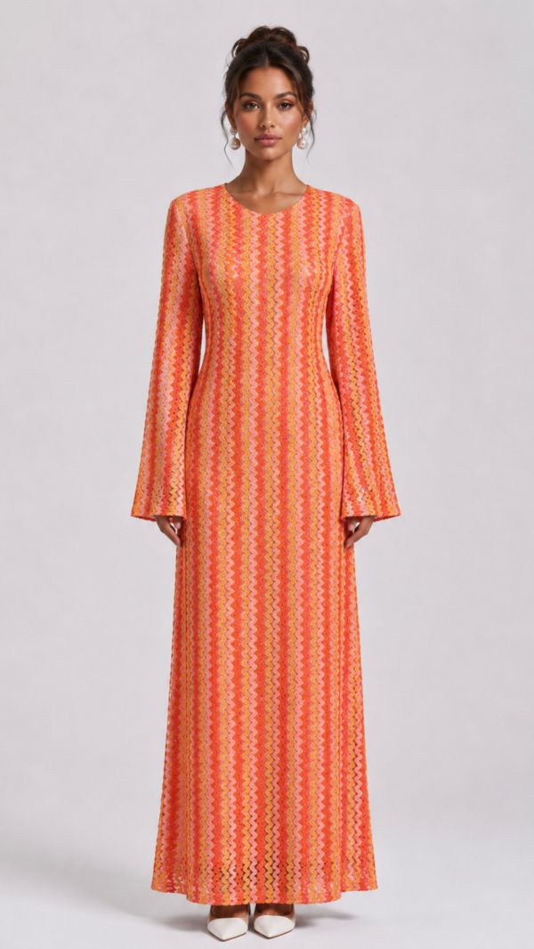 Chevron Maxi Dress