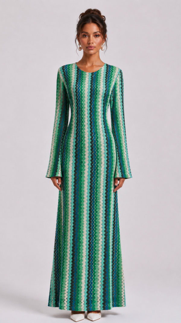 Chevron Maxi Dress