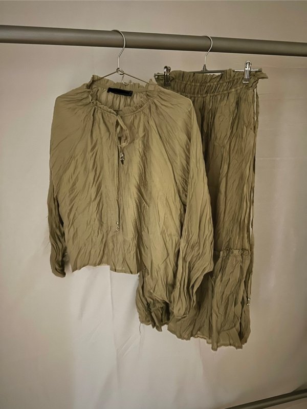 Crimped Skirt Co-ord Set