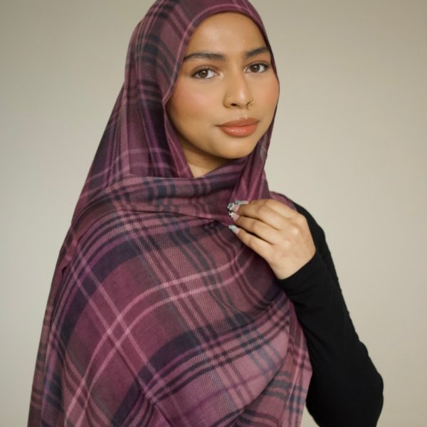 Soft Mulberry Printed Bamboo Modal Hijab