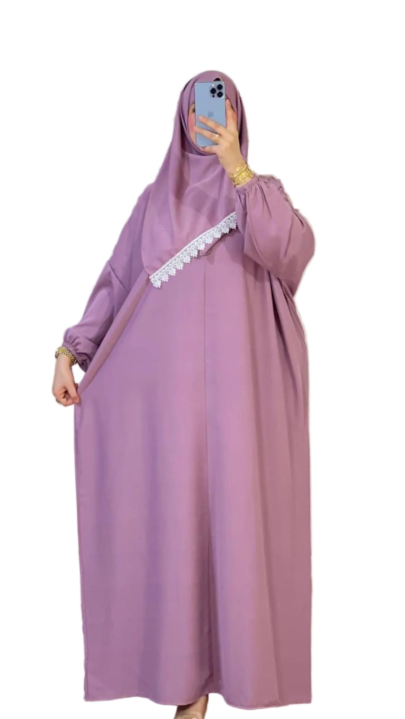 Modest Prayer Abaya with Hijab Set
